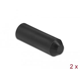   Delock 30 x 11 mm méretu lezáró vég belül ragasztó felülettel 2 db. fekete (DL-19755)