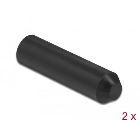   Delock 70 x 16 mm méretű lezáró vég belül ragasztó felülettel 2 db. fekete (DL-19762)