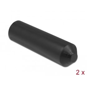   Delock 70 x 20 mm méretű lezáró vég belül ragasztó felülettel 2 db. fekete (DL-19772)