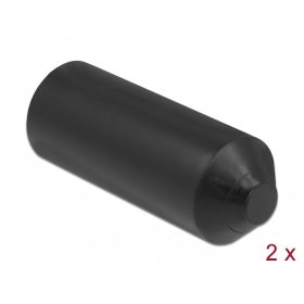   Delock 90 x 30 mm méretu lezáró vég belül ragasztó felülettel 2 db. fekete (DL-19860)