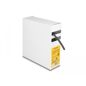   Delock hőre zsugorodó cső doboz, belső ragasztóval, zsugorodási arány 4:1, 5 m x 4 mm fekete (DL-19965)