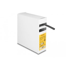   Delock hőre zsugorodó cső doboz, belső ragasztóval, zsugorodási arány 4:1, 5 mx 6 mm fekete (DL-19966)