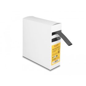   Delock hőre zsugorodó cső doboz, belső ragasztóval, zsugorodási arány 4:1, 5 mx 12 mm fekete (DL-19968)