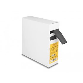   Delock hőre zsugorodó cső doboz, belső ragasztóval, zsugorodási arány 4:1, 5 mx 16 mm fekete (DL-19969)