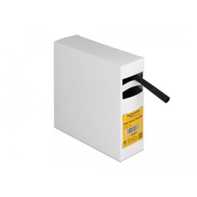   Delock Hűtő kiegészítő doboz öntapadó, 3:1 arányú összehúzódó belsővel, 5 m x 9,5 mm fekete (DL-19984)