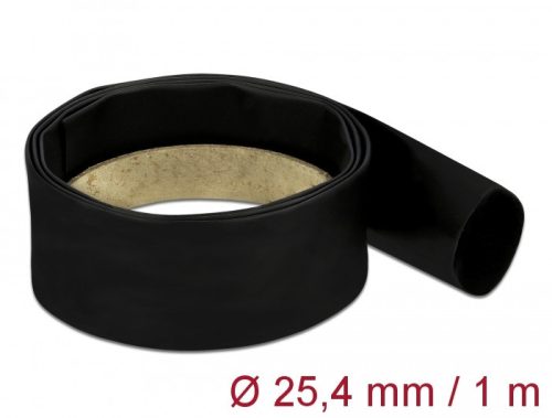 Delock Fekete, hőre szűkülő tubus 1 m x 25,4 mm méretű szűkülési aránya 4:1