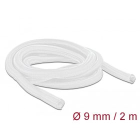   Delock Fonott kábelharisnya önzáródó 2 m x 9 mm fehér (DL-20697)
