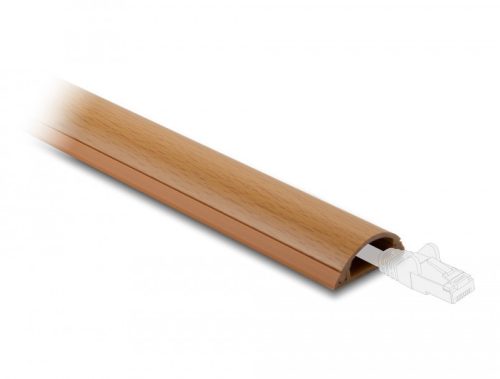 Delock Kábelcsatorna öntapadós 30 x 11 mm - hosszúság 1 m fahatású