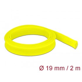   Delock Fonott kábelharisnya nyújtható 2 m x 19 mm sárga (DL-20745)