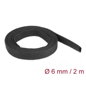   Delock Anyag hőre zsugorodó cső 2 m x 6 mm szugorodási arány 2:1 fekete (DL-20791)