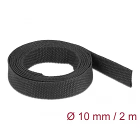   Delock Anyag hőre zsugorodó cső 2 m x 10 mm szugorodási arány 2:1 fekete (DL-20792)
