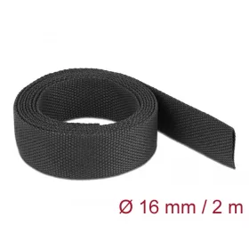   Delock Anyag hőre zsugorodó cső 2 m x 16 mm szugorodási arány 2:1 fekete (DL-20793)