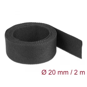   Delock Anyag hőre zsugorodó cső 2 m x 20 mm szugorodási arány 2:1 fekete (DL-20794)