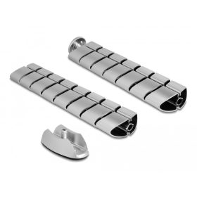   Delock Ezüst színű, állítható magasságú asztali kábelcsatorna 740 x 75 mm (DL-20796)