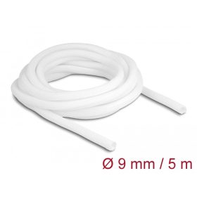   Delock Fonott kábelharisnya önzáródó 5 m x 9 mm fehér (DL-20807)