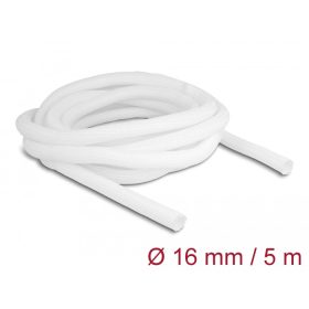   Delock Fonott kábelharisnya önzáródó 5 m x 16 mm fehér (DL-20809)