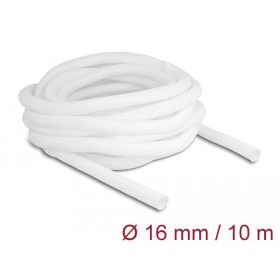   Delock Fonott kábelharisnya önzáródó 10 m x 16 mm fehér (DL-20814)