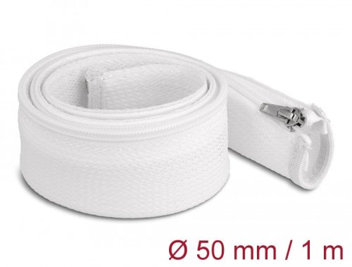 Delock Befont karmantyú zipzáras szorítóval hőállóság egészen 1 m x 50 mm-es fehér
