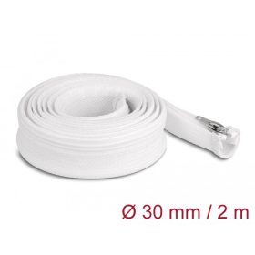   Delock Befont karmantyú zipzáras szorítóval hőállóság egészen 2 m x 30 mm-es fehér (DL-20828)