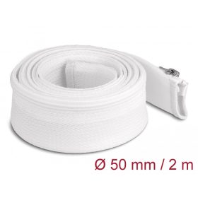   Delock Befont karmantyú zipzáras szorítóval hőállóság egészen 2 m x 50 mm-es fehér (DL-20829)