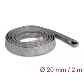  Delock Befont karmantyú zipzáras szorítóval hőállóság egészen 2 m x 20 mm-es szürke (DL-20830)