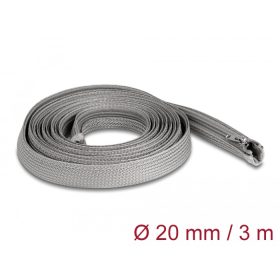  Delock Befont karmantyú zipzáras szorítóval hőállóság egészen 3 m x 20 mm-es szürke (DL-20836)
