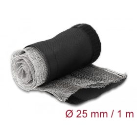   Delock Hőellenálló EMI Shielding fonott borítás tépőzáras rögzítővel, 1 m x 25 mm méretű, fekete (DL-20842)