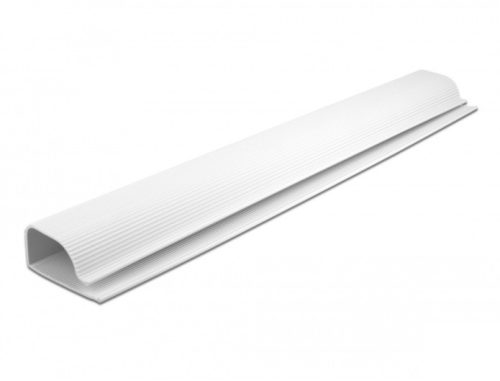 Delock Asztalalatti kábelcsatorna 63 x 28 mm foglalatú és 400 mm hosszú, 2 db. fehér