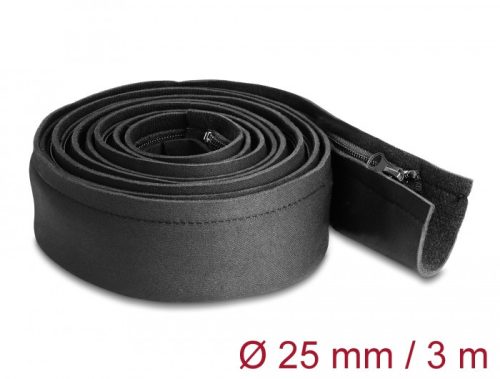 Delock Kábelbújtató neoprén hajlékony zipzárral 3 m x 100 mm fekete színű