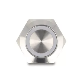   Delock Nyomógomb beszereléshez 19 mm 4 db. csavarhely LED fehér (DL-20977)