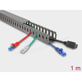  Delock Huzalozási csatorna 40 x 40 mm - hosszúsága 1 m szürke (DL-22029)
