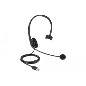   Delock Ultrakönnyű USB Mono fejhallgató hangerő szabályozóval személyi számítógéphez és laptophoz (DL-27177)