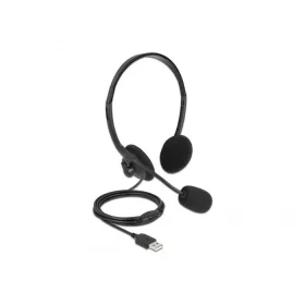   Delock Ultrakönnyu USB sztereó fejhallgató hangero szabályozóval (DL-27178)