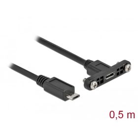   Delock Kábel, USB 2.0-s Micro-B típusú csatlakozóhüvely, panelrögzítés > USB 2.0-s Micro-B típusú cs (DL-35108)