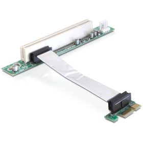   Delock Riser kártya PCI Express x1 > PCI 32Bit 5 V rugalmas kábellel 9 cm balra behelyezve (DL-41856)