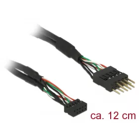   Delock Kábel USB 2.0-s csatlakozóhüvellyel, 2,00 mm, 10 tu > USB 2.0-s csatlakozódugó, 2,54 mm, 10 t (DL-41977)