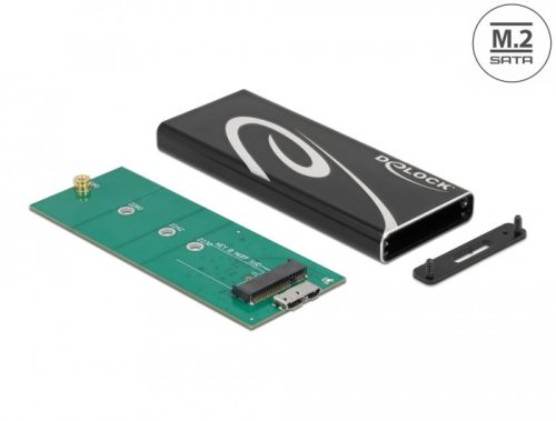 Delock Külső ház SuperSpeed USB B-kulcs M.2 SATA SSD-hez
