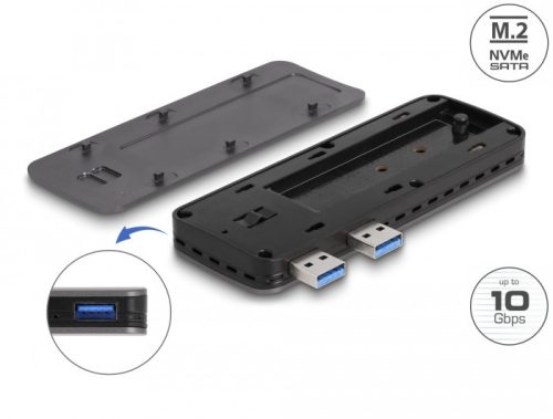 Delock USB 3.2 Gen 2 ház PlayStation 5-höz M.2 NVMe Slot-tal - eszközmentes