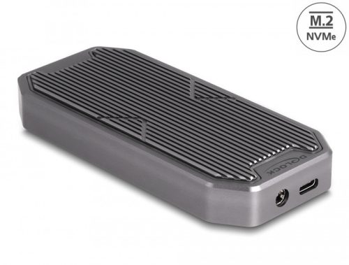 Delock külső játékház M.2 NVMe PCIe SSD-hez SuperSpeed USB 20 Gbps (USB 3.2 Gen 2x2) USB Type-C csatlakozóval és RGB LED megvilágítással