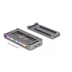   Delock USB 40 Gbps ház for 1 db. M.2 NVMe SSD játék stílusban LED fénnyel és ventilátorral   szerszám nélkül rögzíthető (DL-42025)
