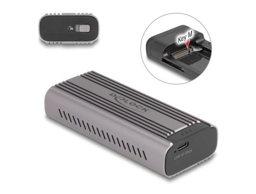 Delock USB Type-C  40 Gbps ház 1 x M.2 NVMe PCIe SSD-hez