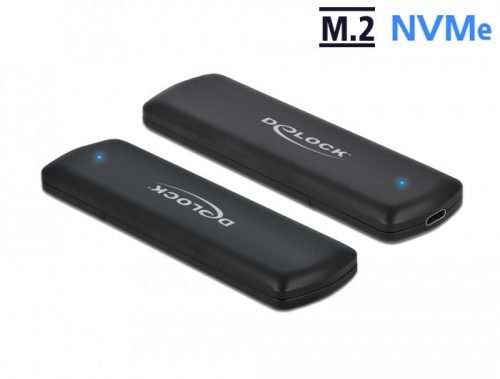Delock Külso ház M.2 NVME PCIe SSD-hez USB Type-C csatlakozóval anya - eszközmentes