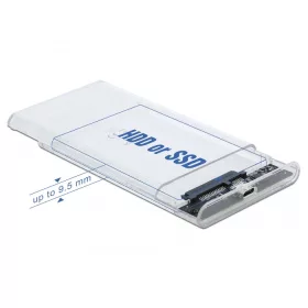   Delock Külső ház 2.5  SATA HDD / SSD-hez SuperSpeed USB 10 Gbps (USB 3.1 Gen 2) (DL-42617)