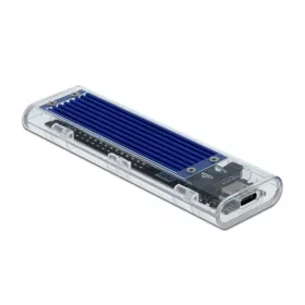   Delock Külso ház M.2 NVME PCIe SSD-hez USB Type-C  csatlakozóval anya áttetszo (DL-42620)
