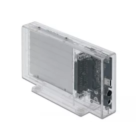   Delock Külso kettos ház 2 db. 2.5  SATA HDD / SSD-hez USB Type-C anya csatlakozóval átlátszó (DL-42622)