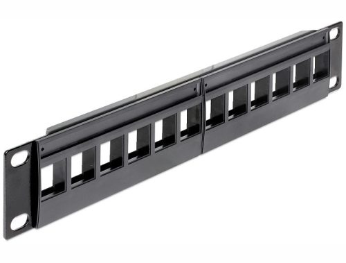 Delock 10" keystone patch panel, 12 portos