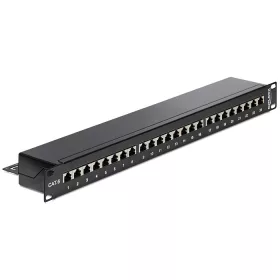 Delock 19  Patch Panel 24 portos Cat.6 fekete (DL-43298)