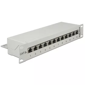 Delock 10  Patch Panel 12 Port Cat.6A szürke (DL-43308)