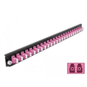   Delock 19  kötő doboz elsőpanele 24 porttal LC Duplex ibolya (DL-43361)