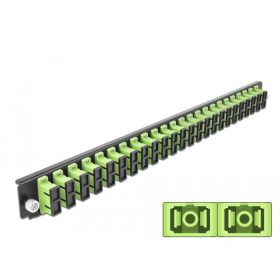   Delock 19  kötő doboz első panele 24 porttal SC Duplex citromzöld (DL-43368)